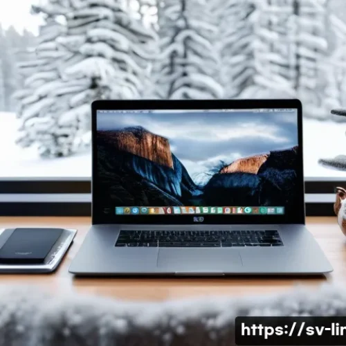 Home 33 리눅스 필기 시험에서 자주 출제되는 문제 유형 - A modern Scandinavian home office with a sleek laptop displaying Linux terminal commands like chmod,...